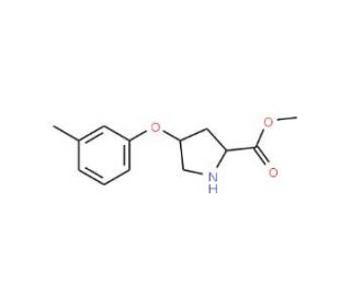Methyl (2S,4S)-4-(3-methylphenoxy)-2-pyrrolidinecarboxylate - chemical structure image