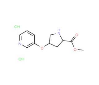 Methyl (2S,4S)-4-(3-pyridinyloxy)-2-pyrrolidinecarboxylate dihydrochloride - chemical structure image