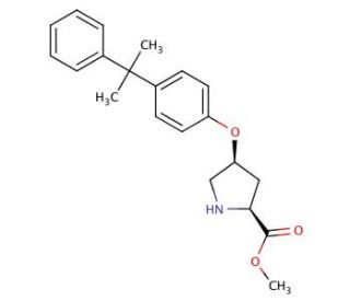 Methyl (2S,4S)-4-[4-(1-methyl-1-phenylethyl)-phenoxy]-2-pyrrolidinecarboxylate - chemical structure image