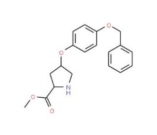 Methyl (2S,4S)-4-[4-(benzyloxy)phenoxy]-2-pyrrolidinecarboxylate - chemical structure image