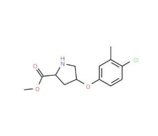 Methyl (2S,4S)-4-(4-chloro-3-methylphenoxy)-2-pyrrolidinecarboxylate - chemical structure image