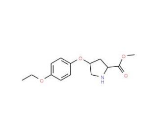 Methyl (2S,4S)-4-(4-ethoxyphenoxy)-2-pyrrolidinecarboxylate - chemical structure image