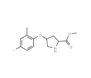 Methyl (2S,4S)-4-(4-fluoro-2-methylphenoxy)-2-pyrrolidinecarboxylate - chemical structure image