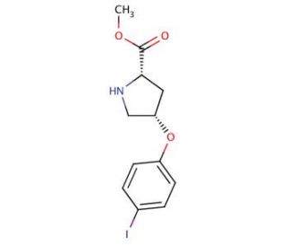 Methyl (2S,4S)-4-(4-iodophenoxy)-2-pyrrolidinecarboxylate - chemical structure image
