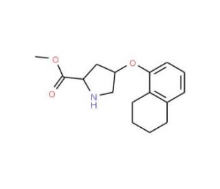 Methyl (2S,4S)-4-(5,6,7,8-tetrahydro-1-naphthalenyloxy)-2-pyrrolidinecarboxylate - chemical structure image