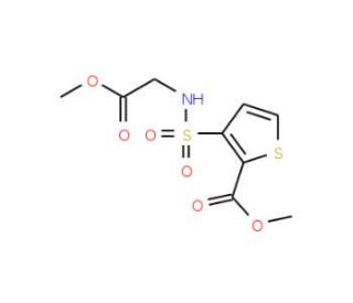 Methyl 3-{[(2-Methoxy-2-oxoethyl)amino]sulfonyl}thiophene-2-carboxylate (CAS 106820-63-7) - chemical structure image
