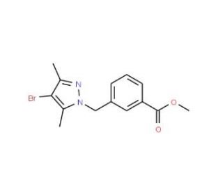 Methyl 3-[(4-bromo-3,5-dimethyl-1H-pyrazol-1-yl)methyl]benzoate (CAS 175203-23-3) - chemical structure image