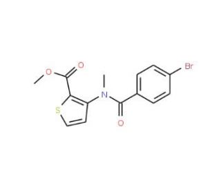 Methyl 3-[(4-bromobenzoyl)(methyl)amino]-2-thiophenecarboxylate - chemical structure image