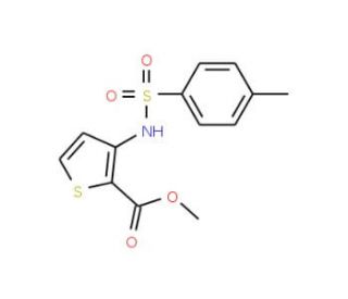 Methyl 3-{[(4-methylphenyl)sulfonyl]amino}-2-thiophenecarboxylate (CAS 79128-72-6) - chemical structure image