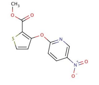 Methyl 3-[(5-nitro-2-pyridinyl)oxy]-2-thiophenecarboxylate - chemical structure image