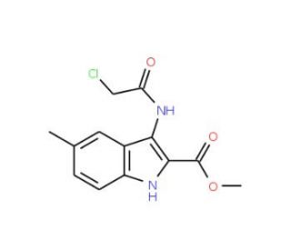 Methyl 3-[(chloroacetyl)amino]-5-methyl-1H-indole-2-carboxylate - chemical structure image
