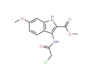 Methyl 3-[(chloroacetyl)amino]-6-methoxy-1H-indole-2-carboxylate - chemical structure image