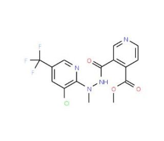 Methyl 3-{[2-[3-chloro-5-(trifluoromethyl)pyridin-2-yl]-2-methylhydrazino]carbonyl}isonicotinate - chemical structure image