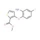Methyl 3-(2-amino-4-fluorophenoxy)-2-thiophenecarboxylate (CAS 886360-59-4) - chemical structure image