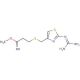 3-(((2-Guanidino-4-thiazolyl)methyl)thio)propanimidic acid methyl ester (CAS 76823-94-4) - chemical structure image