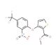 Methyl 3-[2-nitro-4-(trifluoromethyl)phenoxy]thiophene-2-carboxylate (CAS 91041-20-2) - chemical structure image