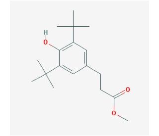Methyl 3-[3,5-di(tert-butyl)-4-hydroxyphenyl]-propanoate (CAS 6386-38-5) - chemical structure image