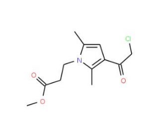 methyl 3-[3-(chloroacetyl)-2,5-dimethyl-1H-pyrrol-1-yl]propanoate - chemical structure image
