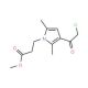 methyl 3-[3-(chloroacetyl)-2,5-dimethyl-1H-pyrrol-1-yl]propanoate - chemical structure image