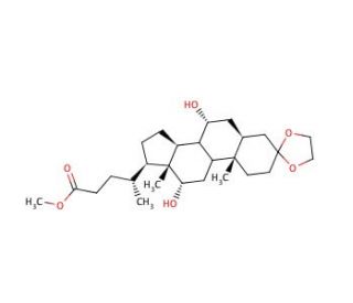 Methyl 3,3-Ethylenedioxy-7&alpha;,12&alpha;-dihydroxy-5&alpha;-cholanoate - chemical structure image