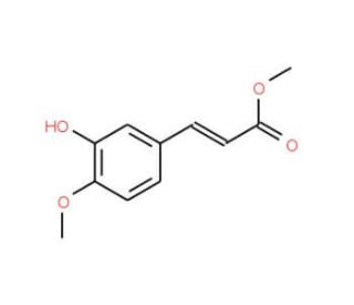 Methyl 3-(3-Hydroxy-4-methoxyphenyl)acrylate (CAS 16980-82-8) - chemical structure image