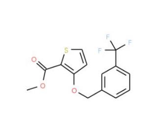 Methyl 3-{[3-(trifluoromethyl)benzyl]oxy}-2-thiophenecarboxylate - chemical structure image