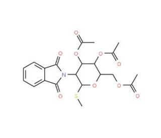 Methyl 3,4,6-Tri-O-acetyl-2-deoxy-2-phthalimido-1-thio-beta-D-glucopyranoside (CAS 79528-48-6) - chemical structure image