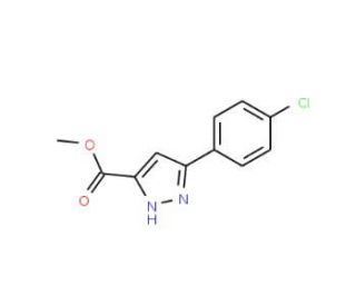 methyl 3-(4-chlorophenyl)-1H-pyrazole-5-carboxylate - chemical structure image