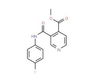 Methyl 3-[4-(fluoroanilino)carbonyl]isonicotinate - chemical structure image
