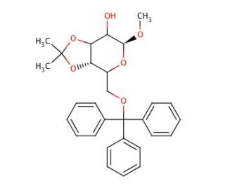 Methyl 3,4-O-Isopropylidene-6-O-trityl-&alpha;-D-galactopyranoside (CAS 53685-07-7) - chemical structure image