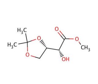 Methyl 3,4-O-isopropylidene-L-threonate (CAS 92973-40-5) - chemical structure image