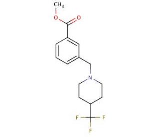 Methyl 3-{[4-(trifluoromethyl)piperidino]-methyl}benzenecarboxylate - chemical structure image