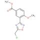 Methyl 3-[5-(chloromethyl)-1,2,4-oxadiazol-3-yl]-4-methoxybenzoate - chemical structure image