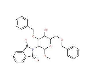 Methyl 3,6-Di-O-benzyl-2-deoxy-2-N-phthalimido-β-D-glucopyranoside (CAS 97242-79-0) - chemical structure image