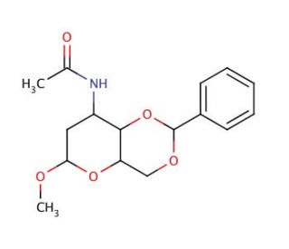 Methyl 3-Acetylamino-2,3-dideoxy-4,6-O-benzylidene-α-D-ribo-hexopyranoside (CAS 23819-31-0) - chemical structure image