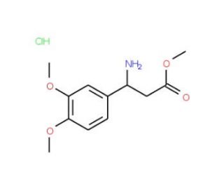 methyl 3-amino-3-(3,4-dimethoxyphenyl)propanoate hydrochloride (CAS 54503-20-7) - chemical structure image