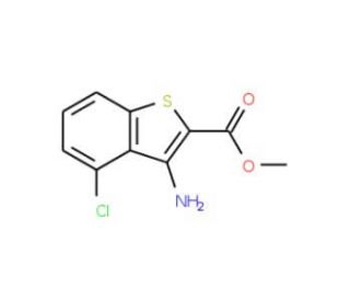 Methyl 3-amino-4-chloro-1-benzothiophene-2-carboxylate (CAS 35212-86-3) - chemical structure image