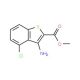 Methyl 3-amino-4-chloro-1-benzothiophene-2-carboxylate (CAS 35212-86-3) - chemical structure image