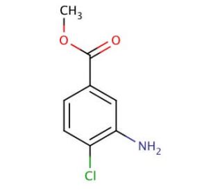 Methyl 3-amino-4-chlorobenzoate (CAS 40872-87-5) - chemical structure image