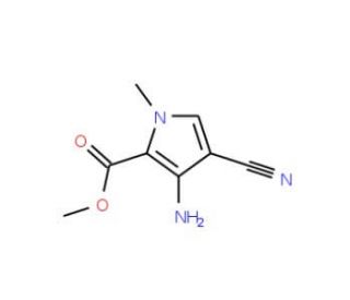 methyl 3-amino-4-cyano-1-methyl-1H-pyrrole-2-carboxylate - chemical structure image