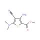 Methyl 3-amino-4-cyano-5-(dimethylamino)thiophene-2-carboxylate (CAS 175202-32-1) - chemical structure image
