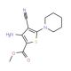 Methyl 3-amino-4-cyano-5-(piperidin-1-yl)thiophene-2-carboxylate (CAS 499771-09-4) - chemical structure image