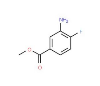 Methyl 3-amino-4-fluorobenzoate (CAS 369-26-6) - chemical structure image