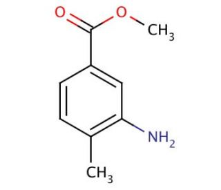 Methyl 3-amino-4-methylbenzoate (CAS 18595-18-1) - chemical structure image