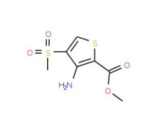 Methyl 3-amino-4-(methylsulphonyl)thiophene-2-carboxylate (CAS 175201-73-7) - chemical structure image