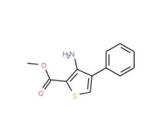 Methyl 3-amino-4-phenylthiophene-2-carboxylate (CAS 82437-64-7) - chemical structure image