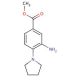 methyl 3-amino-4-pyrrolidin-1-ylbenzoate - chemical structure image