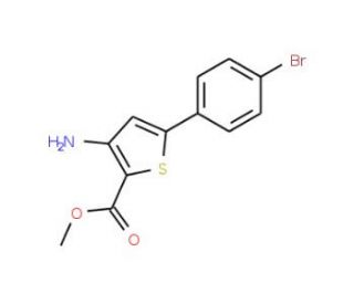 Methyl-3-amino-5-(4-bromophenyl)thiophene 2-carboxylate (CAS 91076-95-8) - chemical structure image