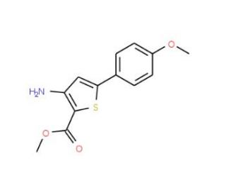 Methyl 3-amino-5-(4-methoxyphenyl)thiophene-2-carboxylate (CAS 37572-23-9) - chemical structure image