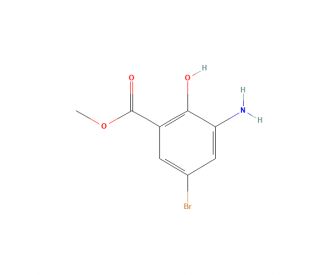 Methyl 3-amino-5-bromo-2-hydroxybenzoate (CAS 141761-82-2) - chemical structure image